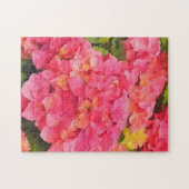 Hortensien-Blumen-Kunstpuzzle Puzzle (Horizontal)