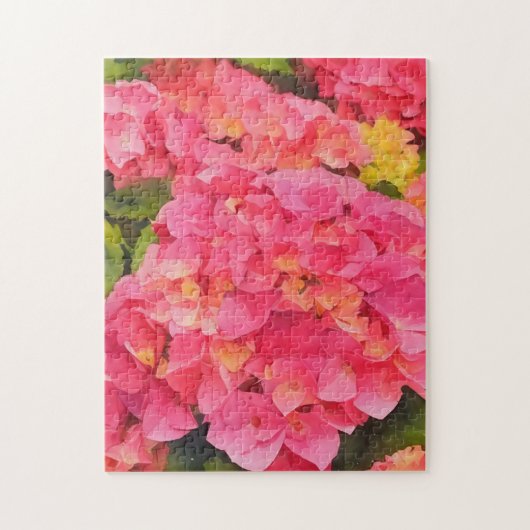 Hortensien-Blumen-Kunstpuzzle Puzzle (Vertikal)