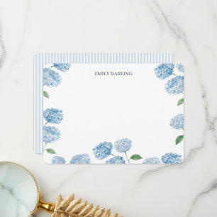 Hortensien-Blumen-Malstationery mit individuellem  Dankeskarte