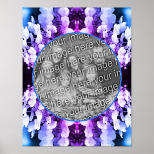 Hortensien-Blumen-Tönrahmen Fügen Sie Ihr Foto hin Poster