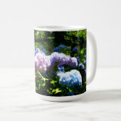 Hortensien-Blumengarten-Tasse Kaffeetasse (VorderseiteRechts)