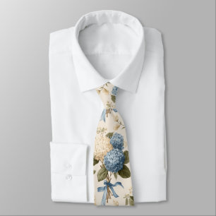 Hortensien-Blumenstrauß-Muster im Vintage-Stil Krawatte