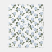Hortensien-Blüten-Monogramm Fleecedecke (Vorderseite)