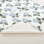 Hortensien-Blüten-Monogramm Sherpadecke (3/4)