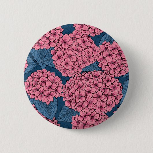 Hortensien-Garten Button (Vorderseite)
