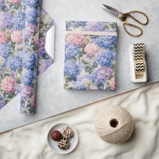 Hortensien-Garten-Geschenkpapier Geschenkpapier (Kunsthandwerk)