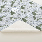 Hortensien-Garten-Monogramm Sherpadecke (3/4)