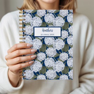 Hortensien-Personalisiertes Tagebuch Notizbuch