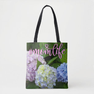 Hortensien rosa Blumen blaue violette Blumen Mama Tasche