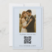 Hortensien-Wappen-Monogramm-Foto-QR-Code-Hochzeit Einladung (Rückseite)