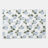 Hortensien Wasserfarben Blumen Blau Geschirrtuch (Horizontal)