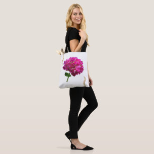 Hortensienblüte – Vintage-Botanik Fuchsia Tasche