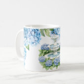 Hortensienblüten Aquarell Kaffeetasse (Vorderseite Links)