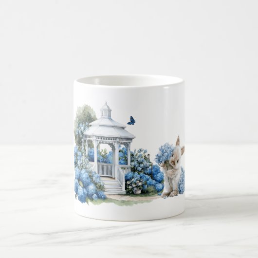 Hortensienblüten Aquarell Kaffeetasse (Mittel)
