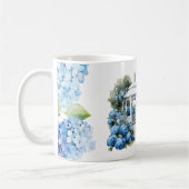 Hortensienblüten Aquarell Kaffeetasse (Links)