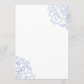 Hortensienkunst Weiße Hochzeitsprogramm-Papier Programm (Rückseite)
