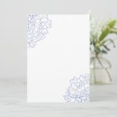 Hortensienkunst Weiße Hochzeitsprogramm-Papier Programm (Stehend Vorderseite)