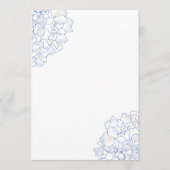 Hortensienkunst Weiße Hochzeitsprogramm-Papier Programm (Vorderseite)