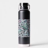 Hortensienmuster Trinkflasche (Rückseite)