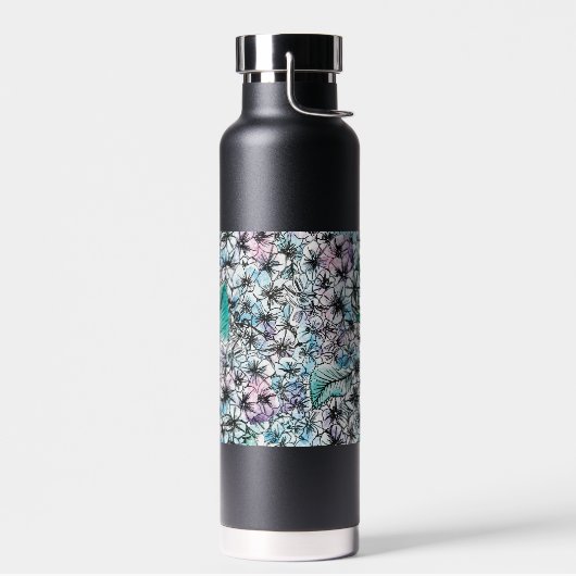 Hortensienmuster Trinkflasche (Links)