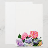 Hortensienstrauß Briefpapier (Vorne/Hinten)