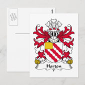 Horton Familienwappen Postkarte (Vorne/Hinten)