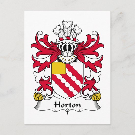 Horton Familienwappen Postkarte (Vorderseite)