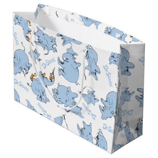 Horton Hears A Who Monkey Pattern Große Geschenktüte (Rückseite Schrägansicht)