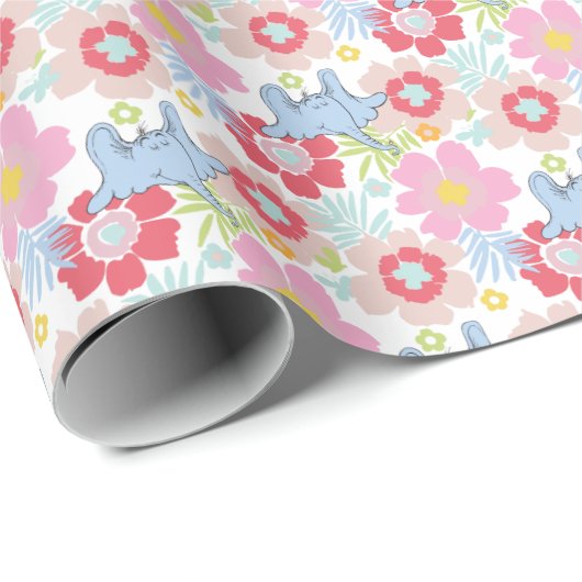 Horton hört A Who | Muster der Blume Pastel Geschenkpapier (Rolleneckpunkt)