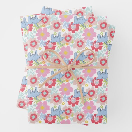 Horton hört A Who | Muster der Blume Pastel Geschenkpapier Set (Beispiel)