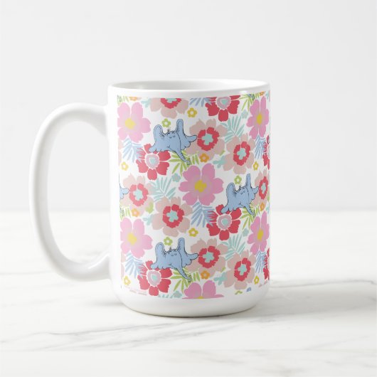 Horton hört A Who | Muster der Blume Pastel Kaffeetasse (Links)