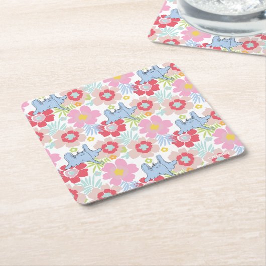 Horton hört A Who | Muster der Blume Pastel Rechteckiger Pappuntersetzer (angewinkelt)