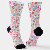 Horton hört A Who | Muster der Blume Pastel Socken (Gewinkelt)
