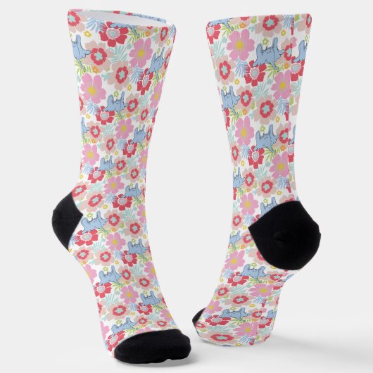 Horton hört A Who | Muster der Blume Pastel Socken (Gewinkelt)