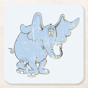 Horton Hört Ein Hu   Horton Bedrängt Rechteckiger Pappuntersetzer