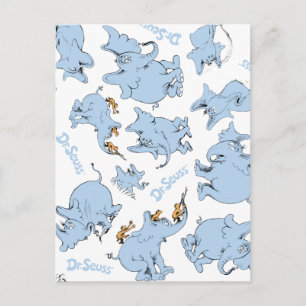 Horton hört ein Hu-Monster-Muster Postkarte
