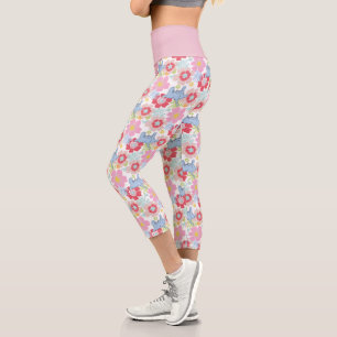 Horton hört ein Hu Pastell-Blumenmuster Capri Leggings