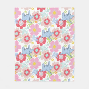 Horton Hört Ein Hu Pastell-Blumenmuster Fleecedecke