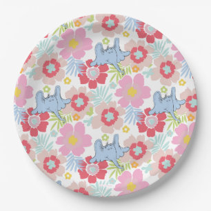Horton Hört Ein Hu   Pastell-Blumenmuster Pappteller