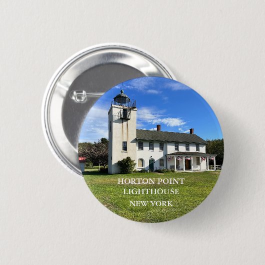 Horton Point Lighthouse, New York Button (Vorne & Hinten)