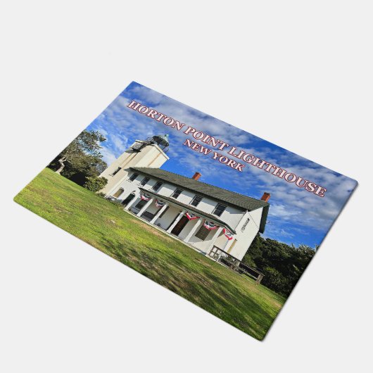 Horton Point Lighthouse, New York Door Mat Fußmatte (Schrägansicht)