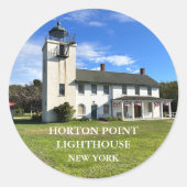 Horton Point Lighthouse New York Round Stickers (Vorderseite)