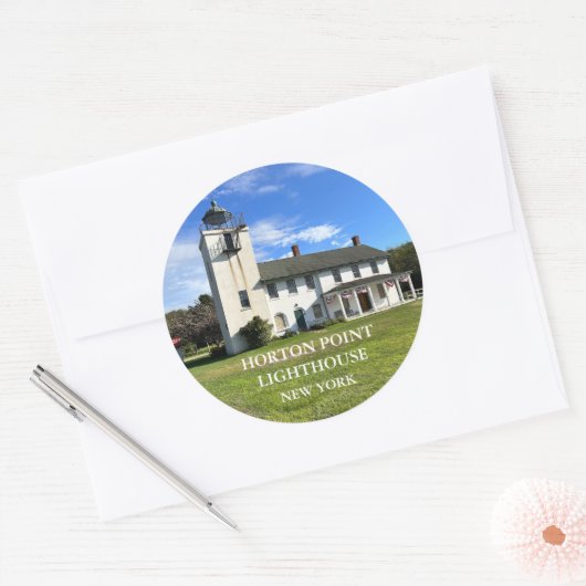 Horton Point Lighthouse New York Round Stickers (Umschlag)