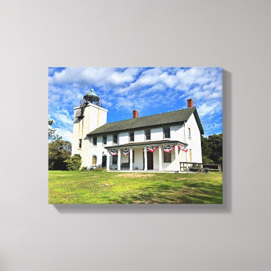 Horton Point Lighthouse New York Wrapped Canvas Leinwanddruck (Vorderseite)