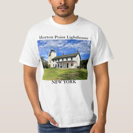 Horton Point Lighthouse, New Yorker T - Shirt (Vorderseite)