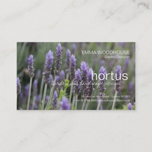 Hortus - Lavendel-Visitenkarte Visitenkarte (Vorderseite)