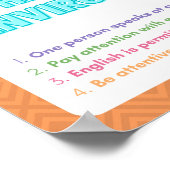 Hörumgebung - ASL-Klassenposter Poster (Ecke)