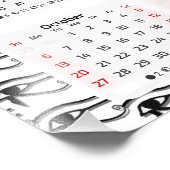 Horus Ägyptische Muster 2024 Kalender Fotodruck (Ecke)