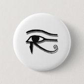 Horus Ägyptische Symbolfarbe Zeichnend Auge Button (Vorderseite)