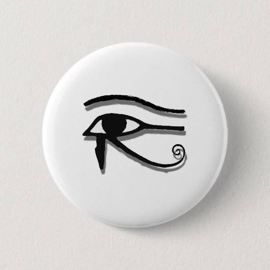 Horus Ägyptische Symbolfarbe Zeichnend Auge Button (Vorderseite)